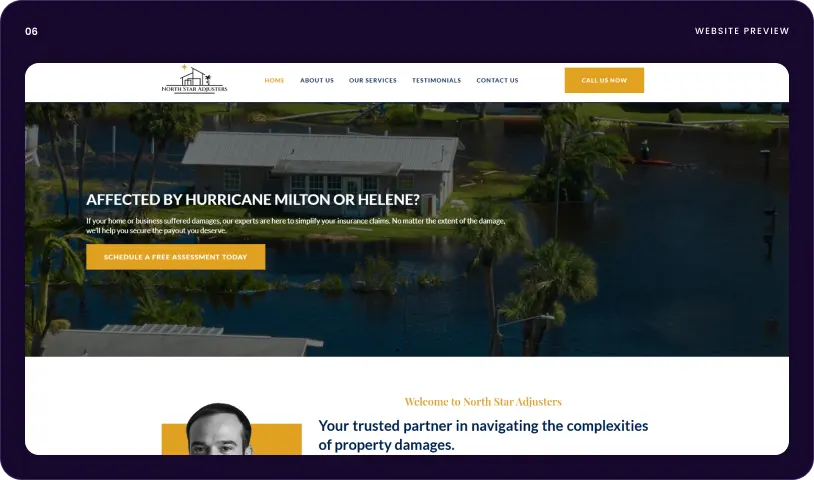 North Start Adjusters Website